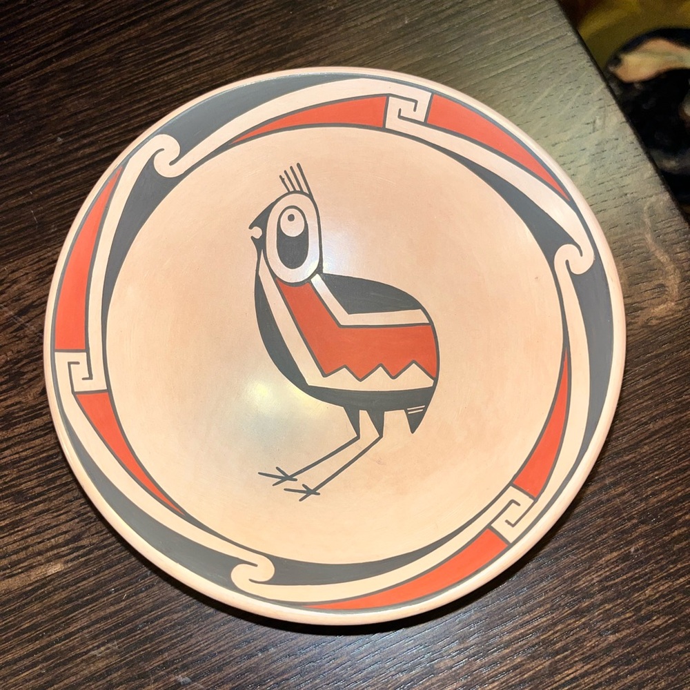 Mata Ortiz signed José Andres Villalba Mexico Southwestern Native Pottery Plate